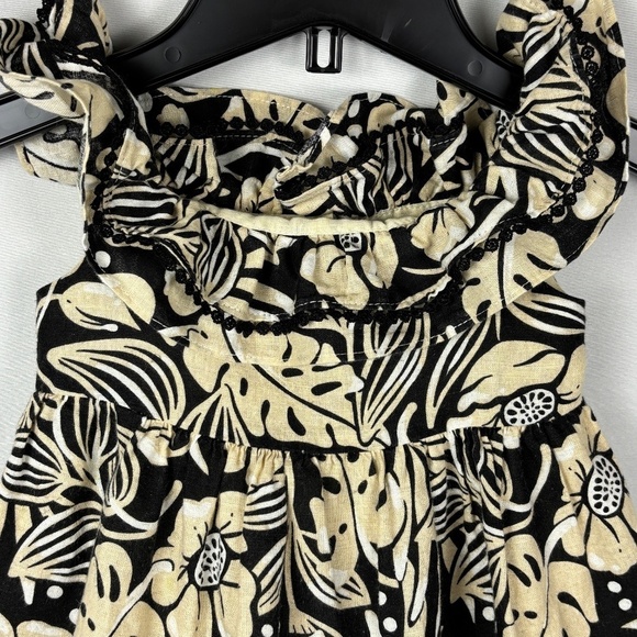 Tommy Bahama Toddler Girls Dress 24M Hawaii Tropical Linen Sleeveless Tier NWOT - Picture 2 of 7